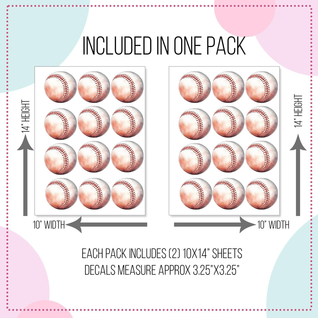 Baseballs Wall Decals