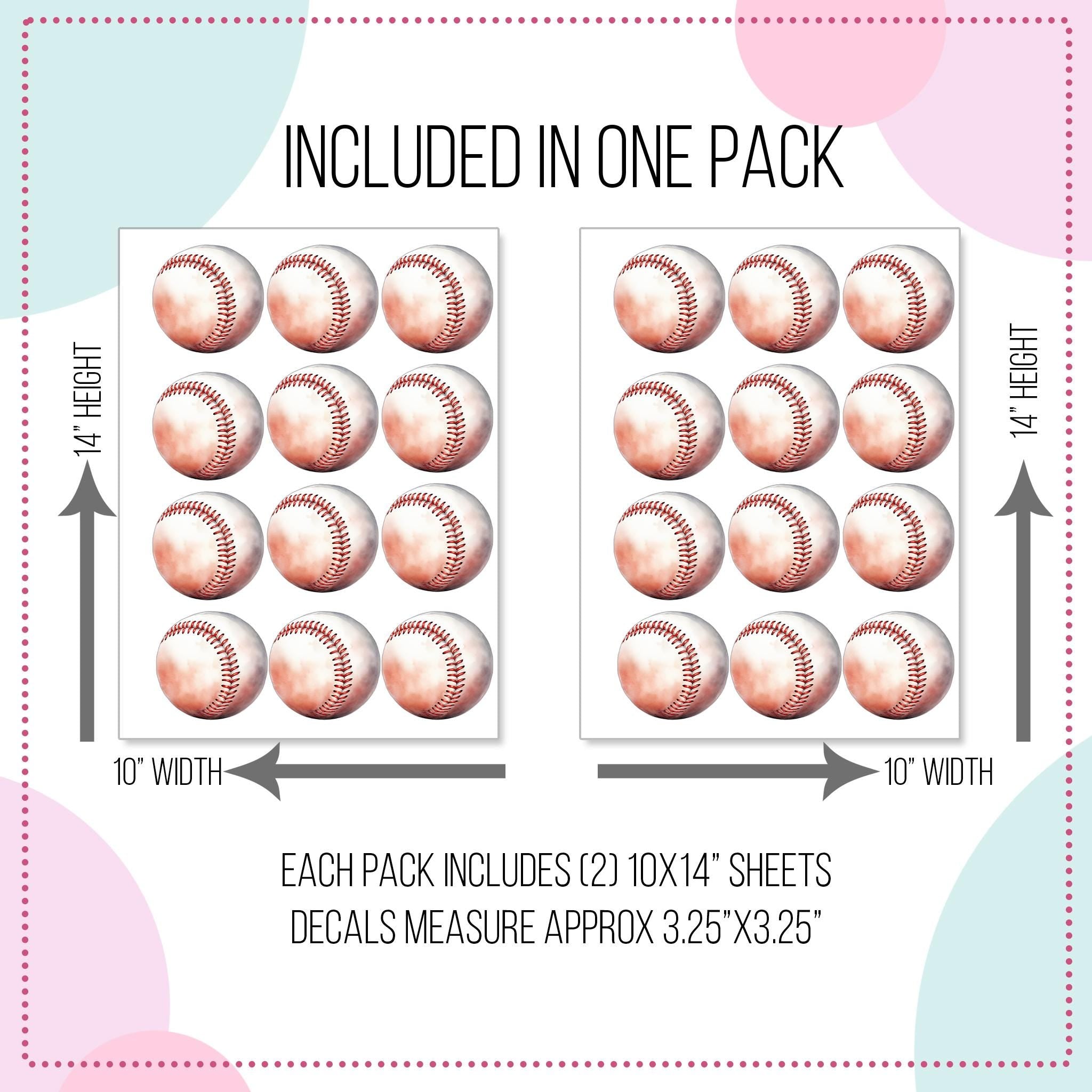 Baseballs Wall Decals