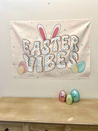 Fabric Tapestry Banner, Easter Vibes, Kids Wall Art Room Decor, Children's Wall Art
