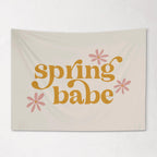 Fabric Tapestry Banner, Spring Babe , Kids Wall Art Room Decor, Children's Wall Art