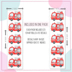 Red Firetruck Wall Decals