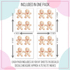 Cute Christmas Gingerbread Man Wall Decals