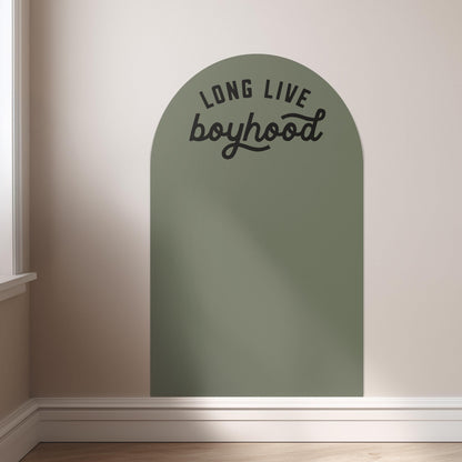 RTS Mini Magnet Magic Arch - Long Live Boyhood - Cream & Army Green Available - Magnetic Wall Decal for Kids