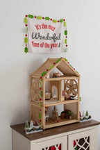 Christmas Banner, It's The Most Wonderful Time of The Year, Festive Kids Fabric Tapestry