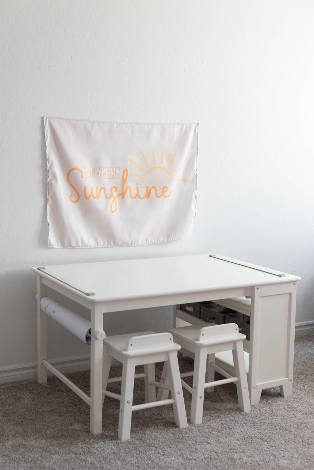 Fabric Tapestry Banner, You are my Sunshine, Kids Wall Art Room Decor