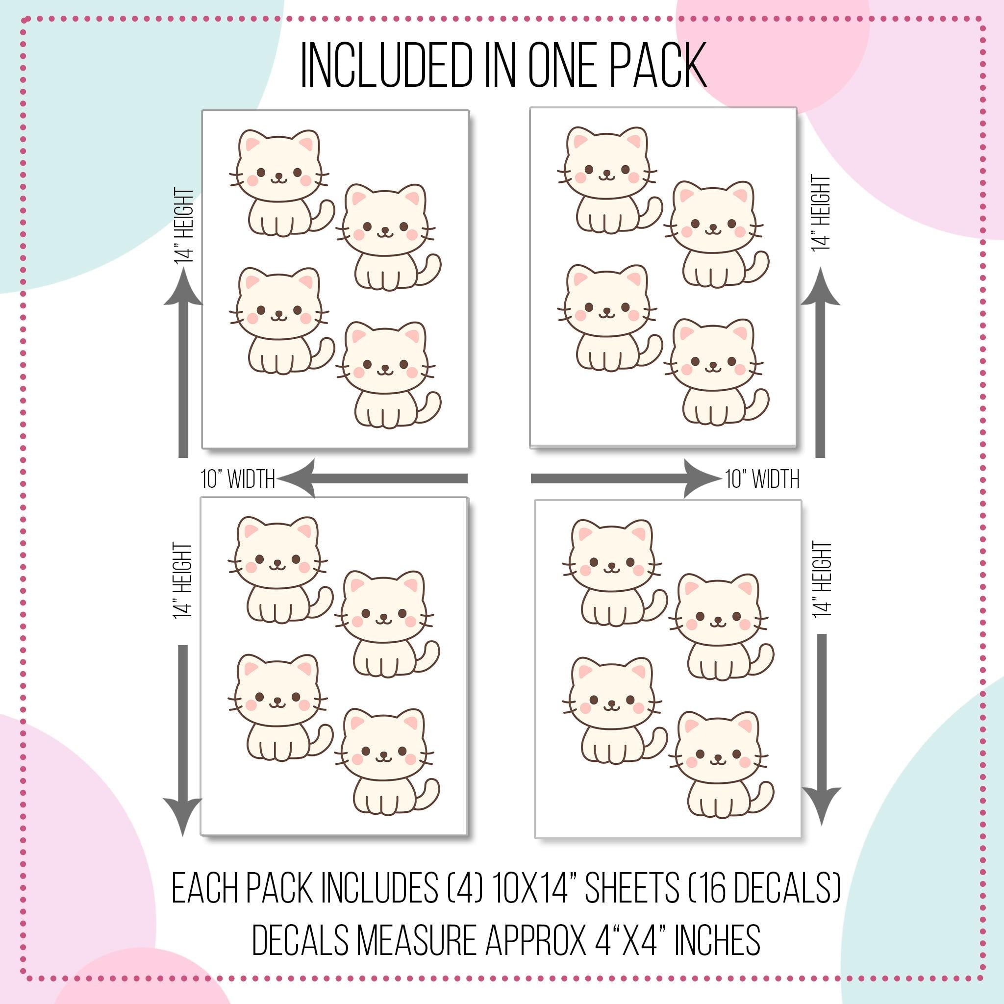 Boho Cats Wall Decals, Cat Wall Decor, Nursery Wall Decor
