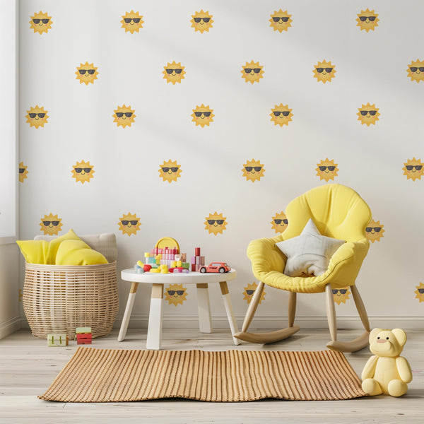 Cool Suns Wall Decals, Sun Wall Decal, Nursery Wall Decor