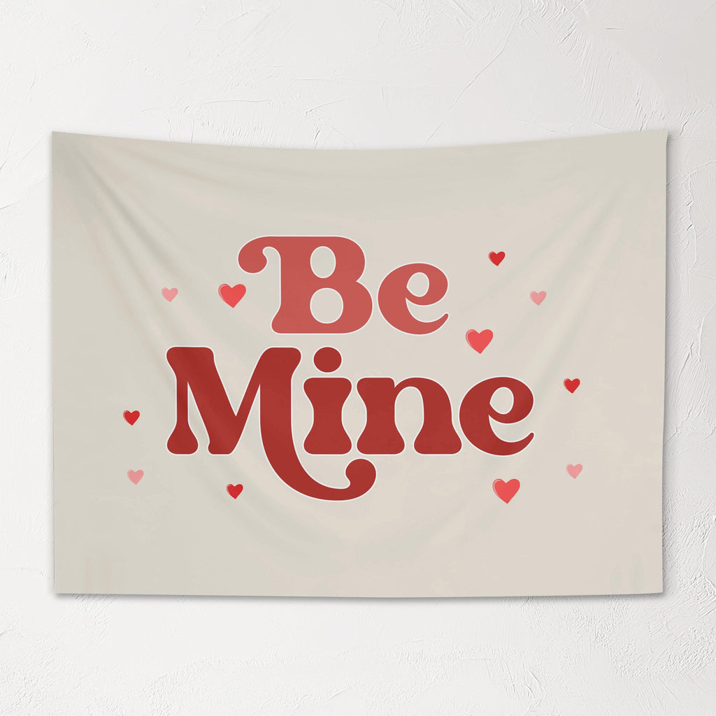 Fabric Tapestry Banner, Be Mine, Kids Wall Art Room Decor, Childrens Wall Art