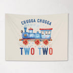 Fabric Tapestry Banner, Chugga Chugga Two Two, Kids Wall Art Room Decor
