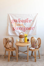 Fabric Tapestry Banner, Sweeter than Summer, Kids Wall Art Room Decor