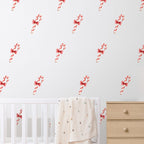 Cute Christmas Candy Cane Wall Decals