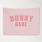Fabric Tapestry Banner, Bunny Babe, Kids Wall Art Room Decor, Children's Wall Art