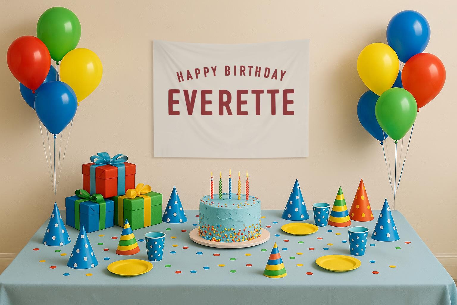 Custom Birthday Banner, Personalized Name Banners, Minimal Modern, Happy Birthday Wall Hanging