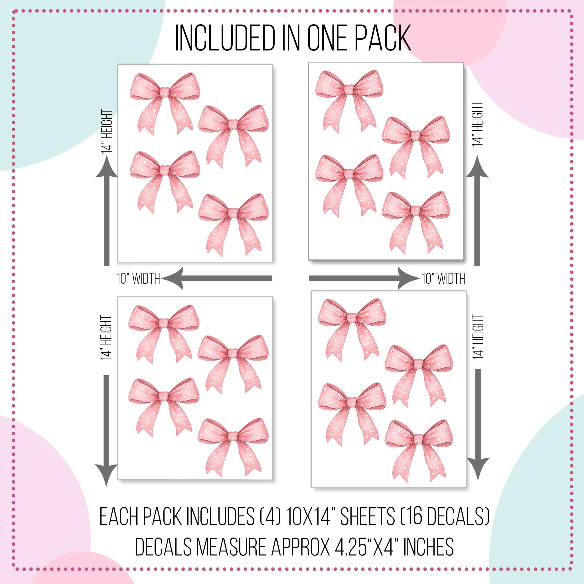 Amoire Pink Bows Wall Decals
