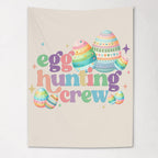 Fabric Tapestry Banner, Egg Hunting Crew, Kids Wall Art Room Decor, Children's Wall Art
