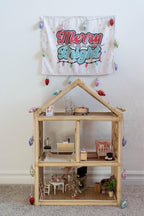 Christmas Banner, Merry & Bright, Festive Kids Fabric Tapestry,  Room Decor
