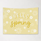 Fabric Tapestry Banner, Hello Spring, Kids Wall Art Room Decor, Childrens Wall Art