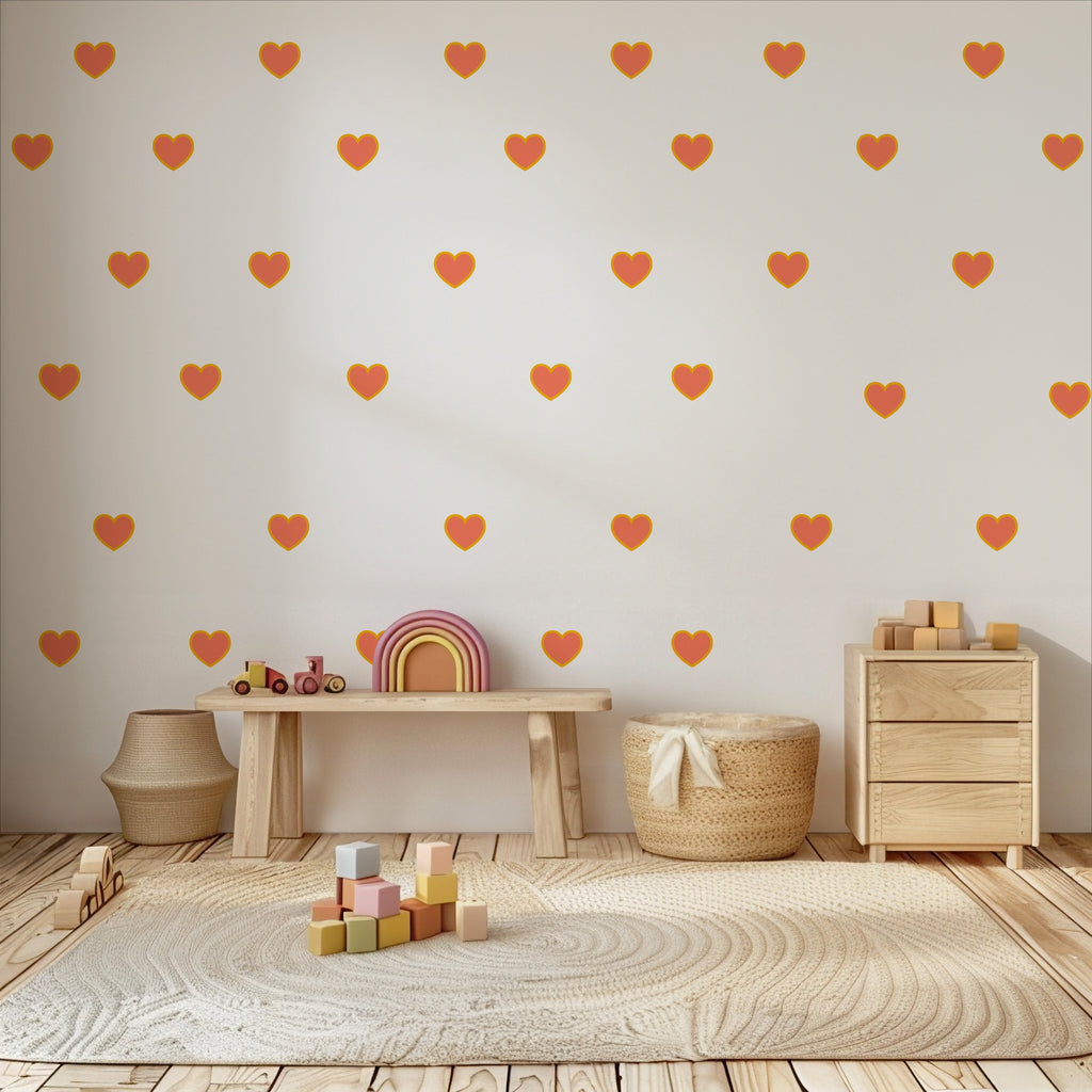 Groovy Heart Wall Decals