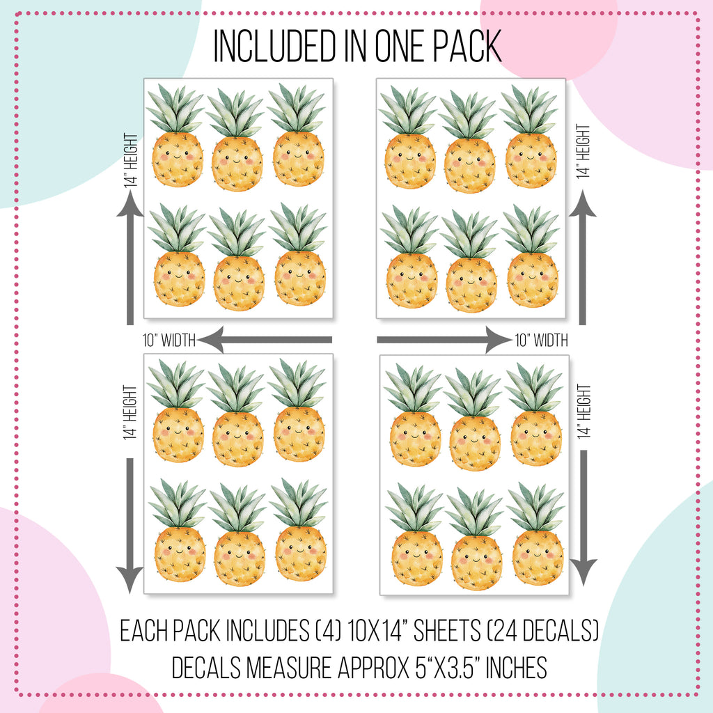 Happy Pineapple Wall Decals