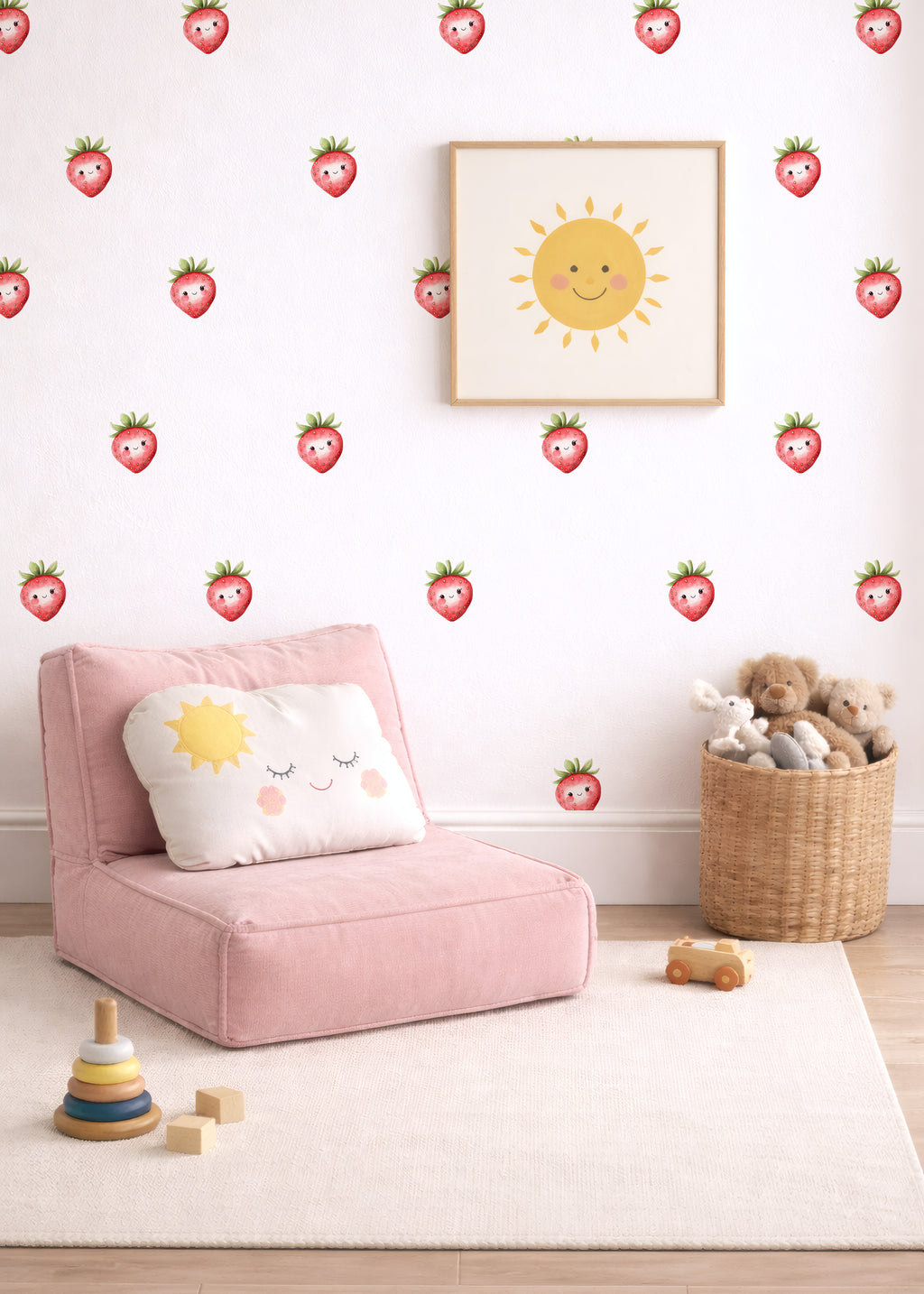 Happy Strawberry Wall Decals