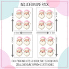 Pink Santa Wall Decals