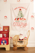 Christmas Banner Cream - Have Yourself A Merry Little Christmas, Kids Fabric Tapestry, Wall art Room Decor
