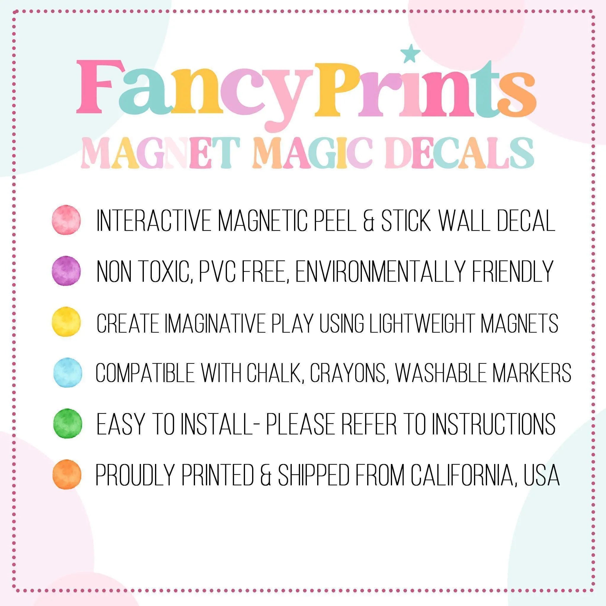LARGE Magnet Magic Wall  - Removable Damage-Free Magnetic Wall