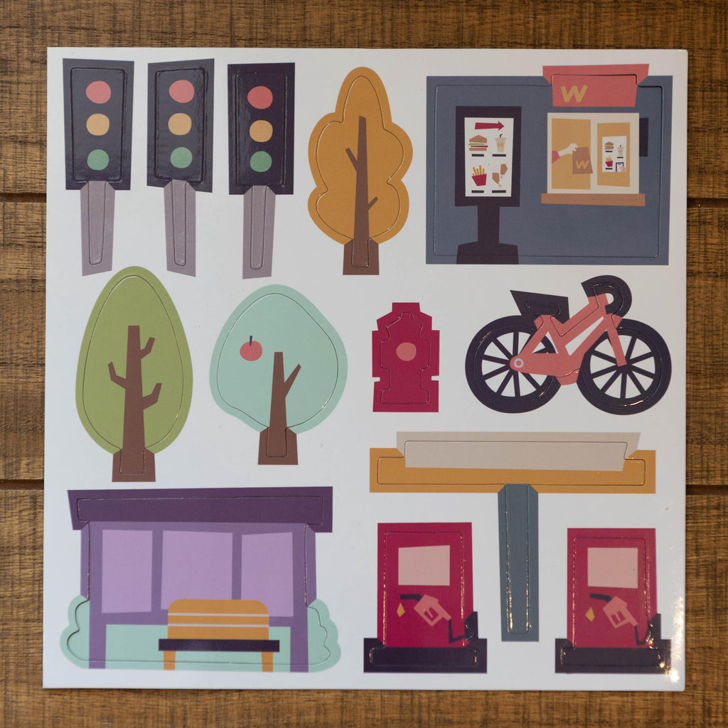 Road & Cars Set - Magnet Set For Magnet Magic Wall & More