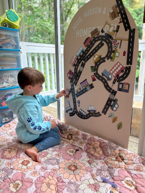 Road & Cars Set - Magnet Set For Magnet Magic Wall & More