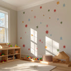 Rainbow Starbursts Fabric Wall Decals