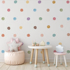 Pastel Watercolor Dots Wall Decals