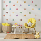 Pastel Watercolor Dots Wall Decals