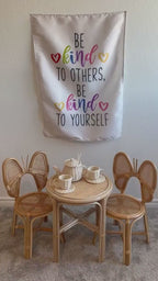 Fabric Tapestry Banner, Be Kind, Kids Wall Art Room Decor, Children's Wall Art