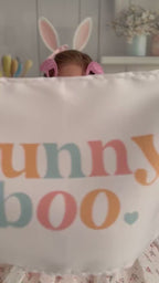 Fabric Tapestry Banner, Bunny Boo , Kids Wall Art Room Decor, Children's Wall Art