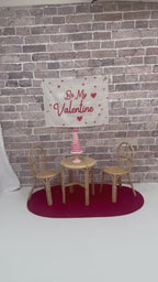 Fabric Tapestry Banner, Be My Valentine, Kids Wall Art Room Decor, Children's Wall Art