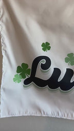 Fabric Tapestry Banner, Lucky, Kids Wall Art Room Decor, Children's Wall Art