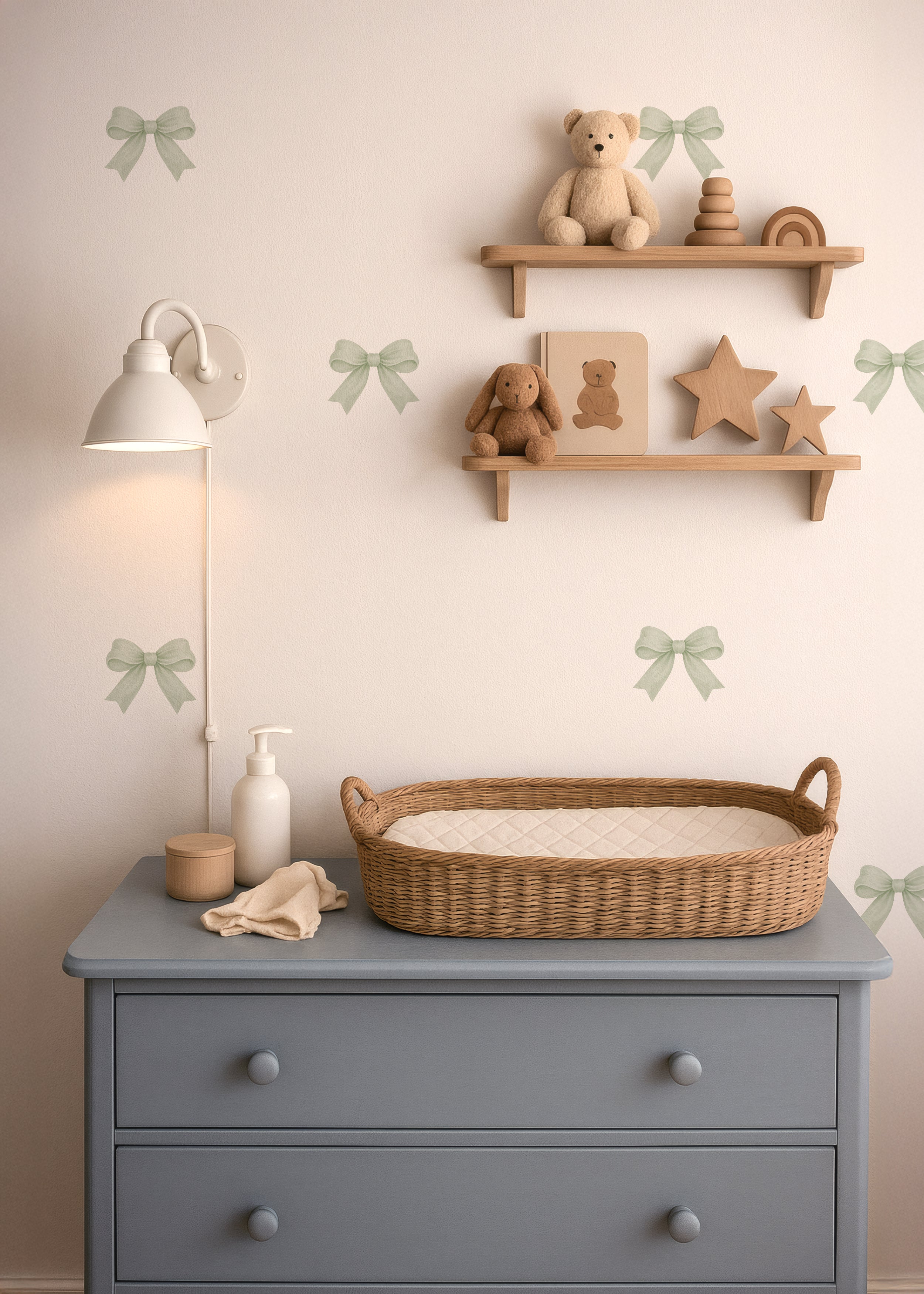Sage Bow Wall Decals