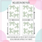 Sage Bow Wall Decals