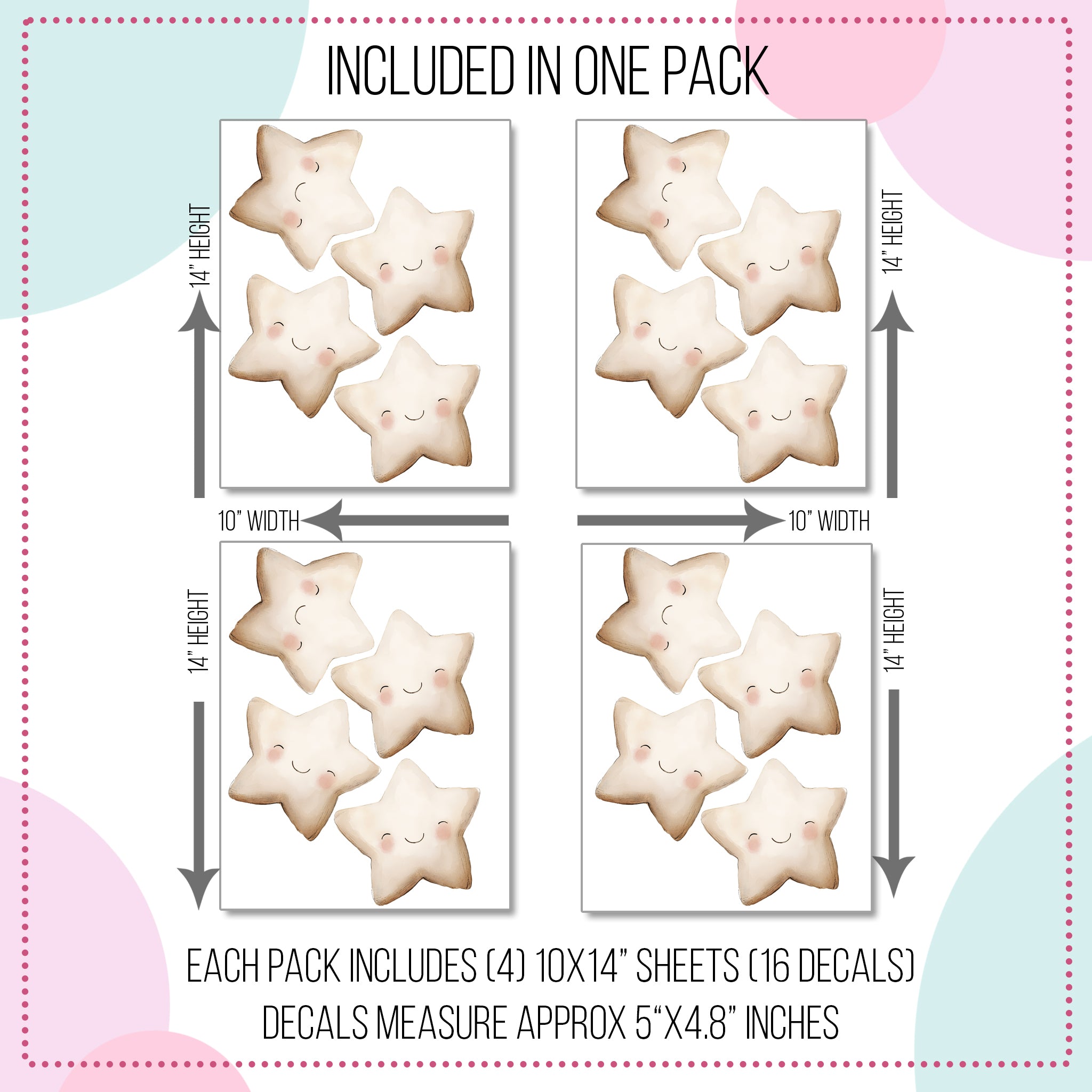 Smiley Star Wall Decals