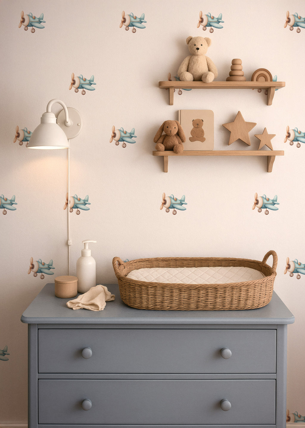 Teal Airplane Wall Decals