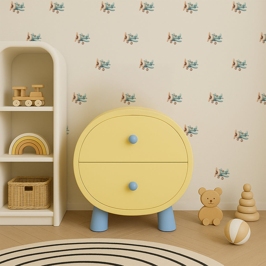 Teal Airplane Wall Decals